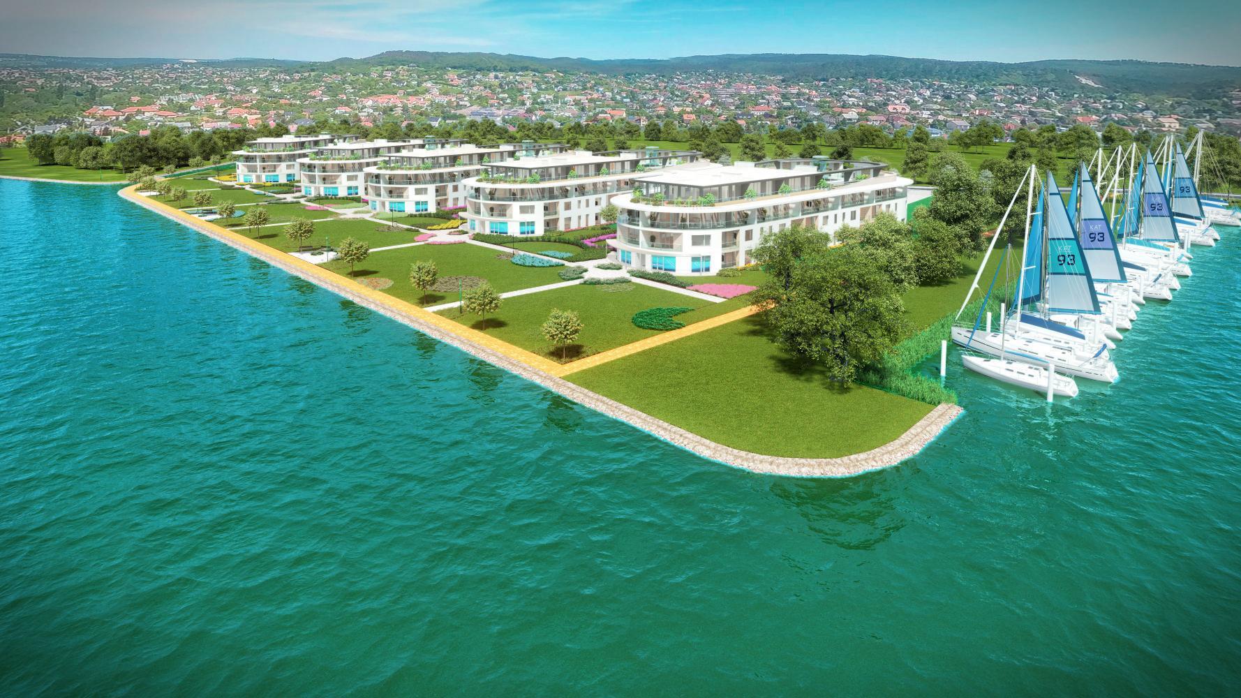 Neubau in Ungarn am Balaton Plattensee mit Marina: 180 Luxuswohnungen, als Seniorenresidenz für Deutsche & Schweizer Kunden geeignet